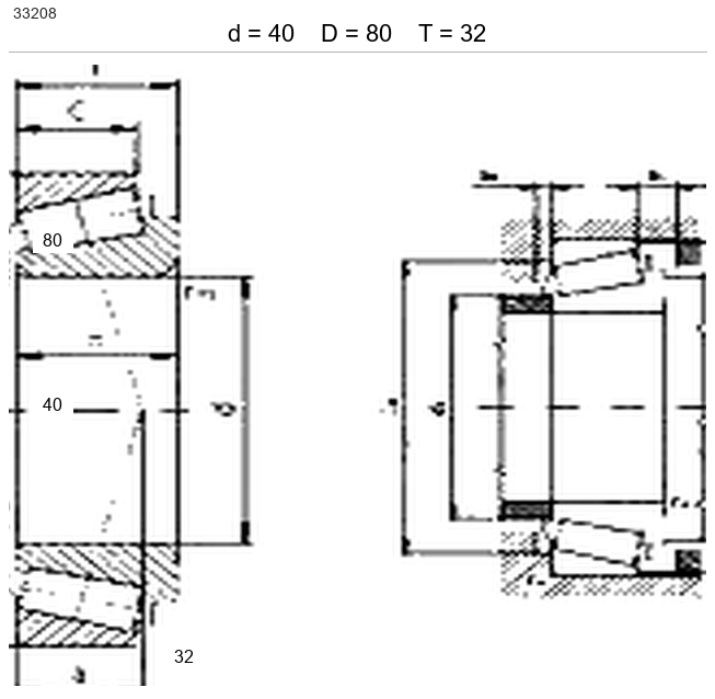 Подшипник 33208