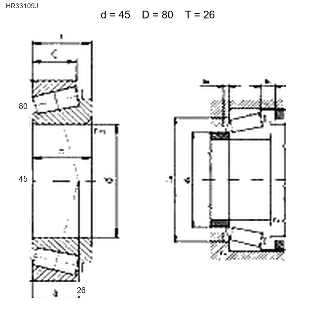 Подшипник X33109/Y33109