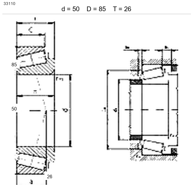Подшипник X33110/Y33110